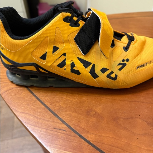 Yellow Athletic Shoes with Black Accents - Picture 3 of 5